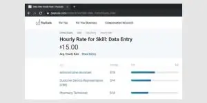 How much do you need to pay for data entry?